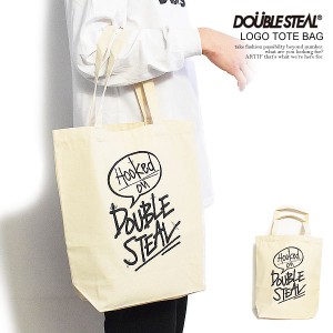 60％OFF SALE セール DOUBLE STEAL ダブルスティール LOGO TOTE BAG メンズ バッグ トートバッグ キャンバス  atfacc