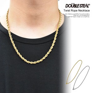 DOUBLE STEAL ダブルスティール Twist Rope Necklace メンズ ネックレス チェーンネックレス アクセサリー ストリート atfacc