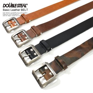 DOUBLE STEAL ダブルスティール Basic Leather BELT メンズ ベルト レザー ストリート atfacc