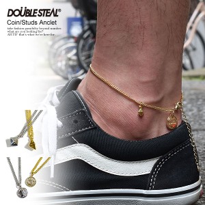 DOUBLE STEAL ダブルスティール Coin/Studs Anclet メンズ アンクレット ブレスレット ストリート atfacc