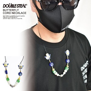 30％OFF SALE セール DOUBLE STEAL ダブルスティール BUTTERFLY CORD NECKLACE メンズ ネックレス ストリート doublesteal atfacc