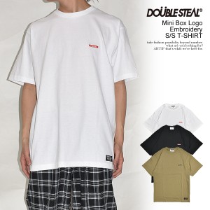 DOUBLE STEAL ダブルスティール Mini Box Logo Embroidery S/S T-SHIRT メンズ Tシャツ 半袖 半袖Tシャツ ストリート atftps