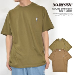 DOUBLE STEAL ダブルスティール DOUBZ Embroidery S/S T-SHIRT メンズ Tシャツ 半袖 半袖Tシャツ ストリート atftps