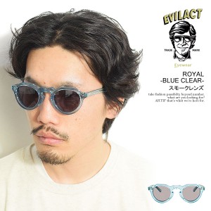 EVILACT EYEWEAR イーブルアクト アイウェア ROYAL -BLUE CLEAR- / スモークレンズ メンズ サングラス カラーレンズ 送料無料 atfacc