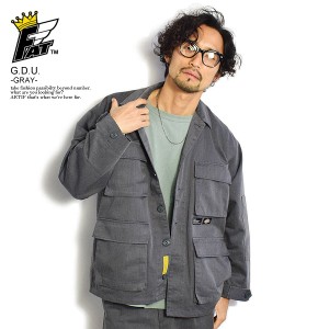 30％OFF SALE セール FAT エフエーティー G.D.U. -GRAY- メンズ シャツ 長袖 BDU ビッグシルエット Dickies コラボ ストリート atftps