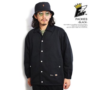 30％OFF SALE セール FAT エフエーティー PACKIES -BLACK- メンズ シャツ コーチシャツ Dickies コラボ 送料無料 ストリート atftps