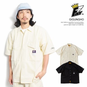 30％OFF SALE セール FAT エフエーティー GIGUNGHO メンズ シャツ 半袖 ビッグシルエット GUNG HO コラボ 送料無料 ストリート atftps