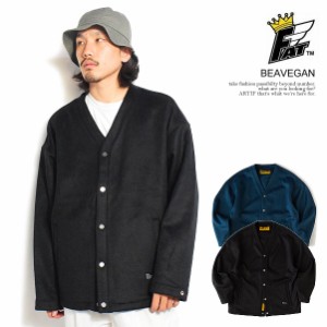 30％OFF SALE セール FAT エフエーティー BEAVEGAN メンズ カーディガン スナップカーディガン ビッグシルエット 送料無料 atftps