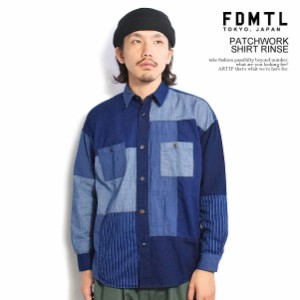 FDMTL ファンダメンタル PATCHWORK SHIRT RINSE メンズ シャツ 長袖 パッチワーク パッチワークシャツ 送料無料 ストリート atftps