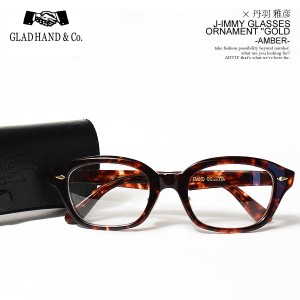 丹羽雅彦×GLAD HAND 丹羽雅彦×グラッドハンド J-IMMY GLASSES ORNAMENT "GOLD" -AMBER- メンズ サングラス atfacc