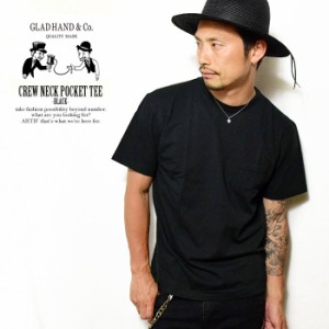 GLADHAND グラッドハンド CREW NECK POCKET TEE -BLACK- メンズ Tシャツ 半袖 パックT 無地 ストリート gradhand tシャツ atftps