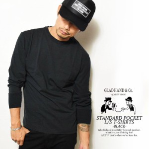 GLAD HAND グラッドハンド STANDARD POCKET L/S T-SHIRTS -BLACK- メンズ Tシャツ 長袖 ロンT クルーネック ストリート atftps