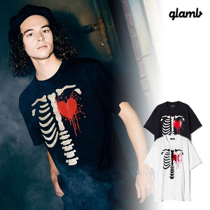 glamb グラム Velour Skeleton T-Shirt ベロアスケルトンTシャツ 送料無料 atftps