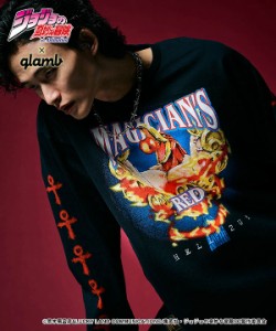 glamb×ジョジョの奇妙な冒険 3部 先行予約 9月上旬〜中旬入荷予定 glamb グラム Magician's Red Long Sleeves T-shirt メンズ atftps