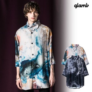 2024 春 先行予約 2月下旬〜3月上旬入荷予定 glamb グラム Watercolor Hi Neck Shirts ウォーターカラーハイネックシャツ シャツ atftps