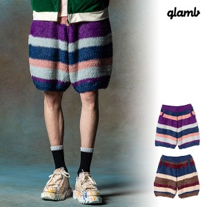 2024 夏 先行予約 5月下旬〜6月上旬入荷予定 glamb グラム Fuzzy Border Knit Shorts ファジーボーダーニットショーツ atfpts