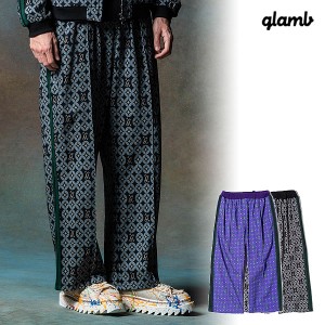 2024 夏 先行予約 5月下旬〜6月上旬入荷予定 glamb グラム Glitter Monogram Jersey Pants パンツ 送料無料 atfpts