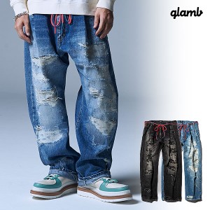 glamb グラム Heavy Damage Wide Denim パンツ 送料無料 atfpts