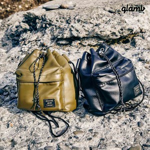 glamb グラム Leather Drawstring Bag レザードローストリングバッグ 送料無料 atfacc