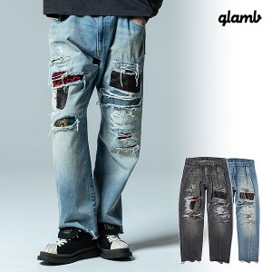 glamb グラム Crazy Remake Denim クレイジーリメイクデニム パンツ 送料無料 atfpts