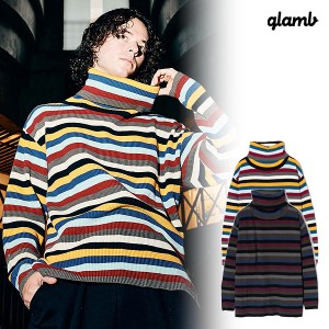 2024 秋 先行予約 9月上旬〜中旬入荷予定 glamb グラム Fifties Border Turtle Neck Knit フィフティボーダータートルニット ニット atft