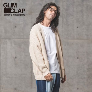 40%OFF SALE セール GLIMCLAP グリムクラップ collar-less design cotton sweater cardigan  カーディガン 送料無料 atftps