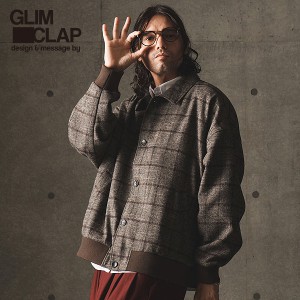 50％OFF SALE セール GLIMCLAP グリムクラップ Plaid pattern rib design jacket  atfjkt