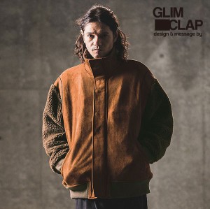 GLIMCLAP グリムクラップ Fake mouton × boa fabric stand-collar jacket メンズ atfjkt