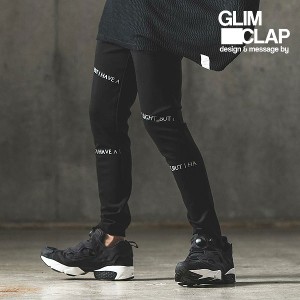 2023 秋冬 2nd 先行予約 10月下旬〜11月上旬入荷予定 GLIMCLAP グリムクラップ Logo ptint design leggings メンズ レギンス atfpts