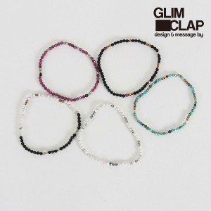 2024 春夏 3rd 先行予約 6月中旬〜下旬入荷予定 GLIMCLAP グリムクラップ 5 pieces natural stone beads bracelet atfacc