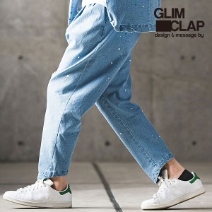 【お取り寄せ】30％OFF SALE セール GLIMCLAP グリムクラップ Painting used processing cocoon silhouette denim pants