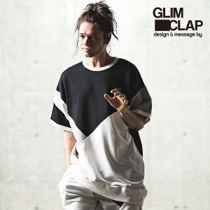 2023 春夏 2nd 先行予約 6月上旬〜中旬入荷予定 GLIMCLAP グリムクラップ Random switching design short-sleeve sweatshirts atftps