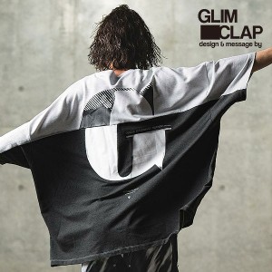 2023 春夏 2nd 先行予約 5月下旬〜6月上旬入荷予定 GLIMCLAP グリムクラップ switching & impact logotype design short-sleeve cutsew