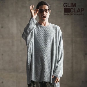 2024 春夏 1st 先行予約 2月上旬〜中旬入荷予定 GLIMCLAP グリムクラップ Jacquard texture cut sew メンズ カットソー 送料無料 atftps