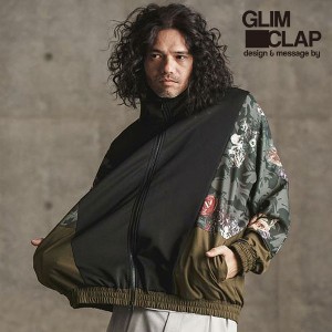 2024 春夏 1st 先行予約 2月上旬〜中旬入荷予定 GLIMCLAP グリムクラップ Jersey fabric track jacket -botanical pattern- メンズ atfjk