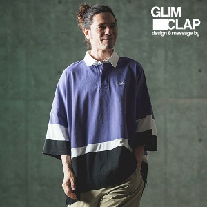 2024 春夏 2nd 先行予約 5月下旬〜6月上旬入荷予定 GLIMCLAP グリムクラップ Oversized rugby shirt メンズ ラグビーシャツ atftps