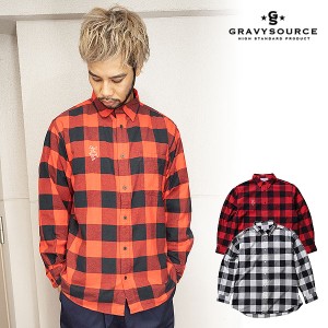 50％OFF SALE セール GRAVYSOURCE グレイビーソース CHECK SHIRT メンズ シャツ atftps