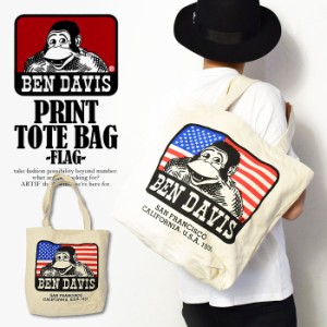 BEN DAVIS(ベンデイビス) PRINT TOTE BAG -FLAG-【メンズ 鞄 バッグ トートバッグ インポート ワーク ストリート】atfbag