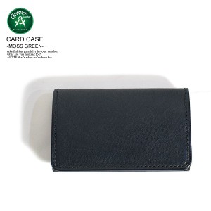 GROOVER LEATHER グルーバーレザー CARD CASE -MOSS GREEN- メンズ カードケース 名刺入れ カード入れ ストリート 送料無料 atfacc