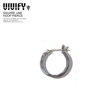 VIVIFY ビビファイ SQUARLINE HOOP PIERCE フープ ピアス シルバー atfacc