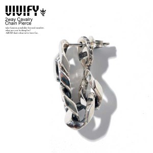 VIVIFY ビビファイ 2WAY CAVALRY CHAIN PIERCE メンズ アクセサリー ピアス シルバー ハンドメイド 送料無料 atfacc