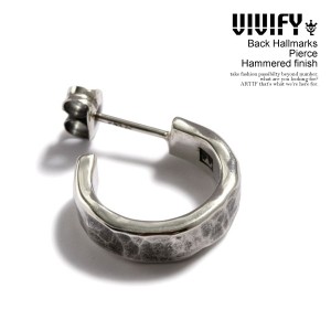 VIVIFY ビビファイ Back Hallmarks Pierce/Hammered finish メンズ ピアス フープピアス シルバー atfacc