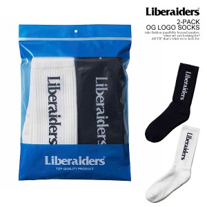 Liberaiders リベレイダース 2-PACK OG LOGO SOCKS メンズ ソックス ハイソックス 2パック 2足入り ストリート atfcap