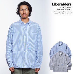 Liberaiders リベレイダース COOLMAX STRIPE SHIRT メンズ シャツ 長袖 ストライプシャツ クールマックス 送料無料 ストリート atftps