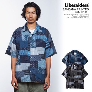 Liberaiders リベレイダース BANDANA PRINTED S/S SHIRT メンズ シャツ 半袖 総柄シャツ バンダナ柄 オープンカラーシャツ 送料無料 atft