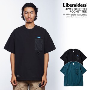 Liberaiders リベレイダース 4WAY STRETCH POCKET TEE メンズ Tシャツ 半袖 4WAYストレッチ 送料無料 ストリート atftps