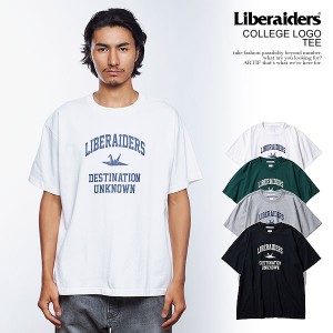 Liberaiders リベレイダース COLLEGE LOGO TEE メンズ Tシャツ 半袖 ヴィンテージ加工 ストリート atftps