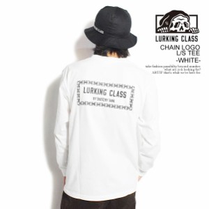 30％OFF SALE セール LURKING CLASS ラーキングクラス CHAIN LOGO L/S TEE -WHITE- メンズ Tシャツ ロンT 長袖 ストリート atftps