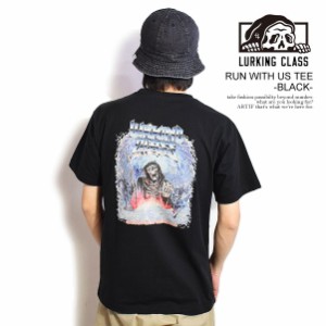 LURKING CLASS ラーキングクラス RUN WITH US TEE -BLACK- メンズ Tシャツ 半袖  SKETCHY TANK アートワーク ストリート atftps