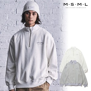 60％OFF SALE セール MSML エムエスエムエル HALF ZIP PULLOVER SWEAT メンズ スウェット 送料無料 msml